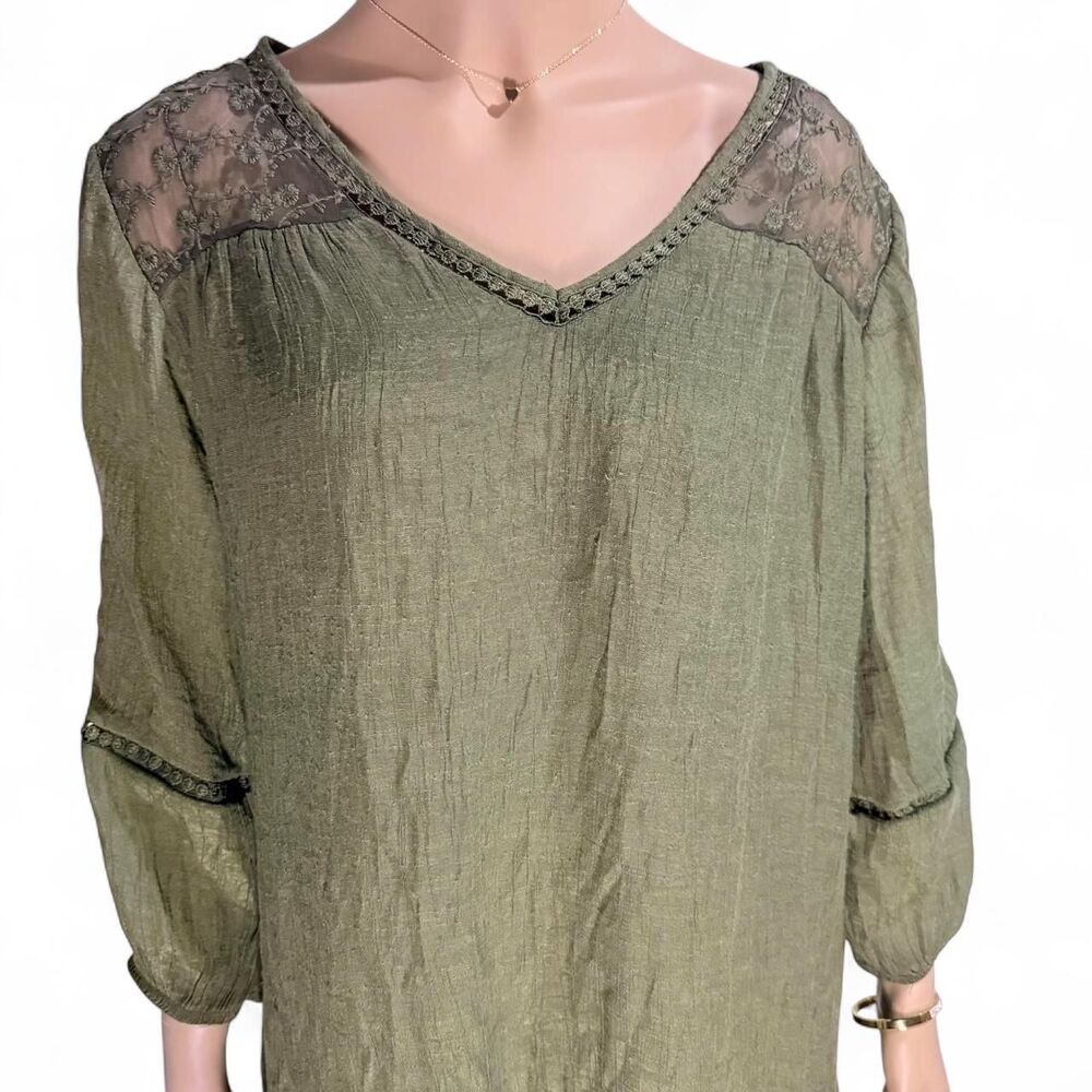 Indigo Rose Women's Green and Khaki Dress